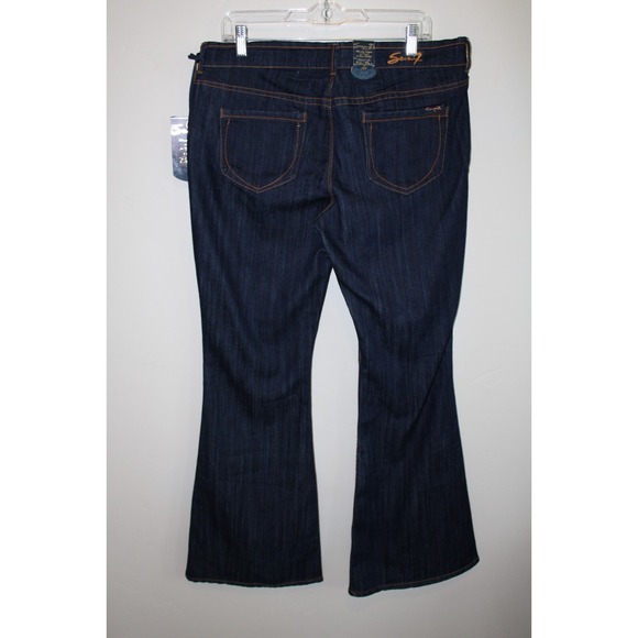 NWT Seven7 Premium Blue Label Denim Jeans Dark Wash Flare Cut 32 X 34 - Picture 3 of 8